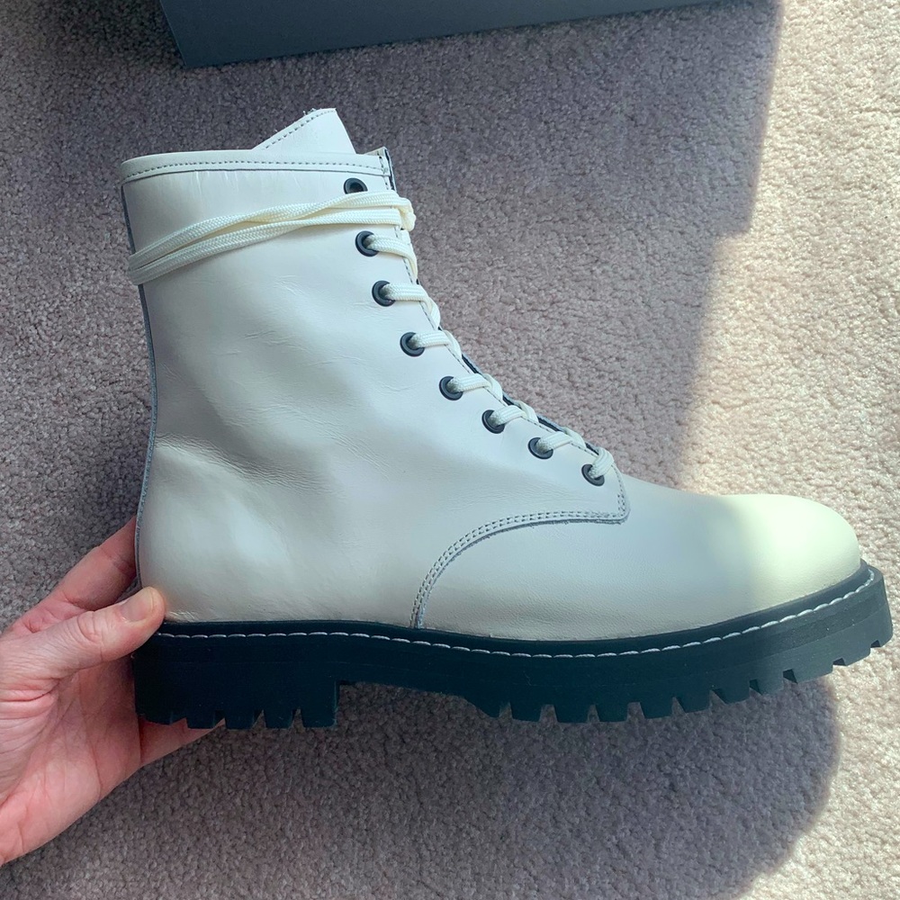 NWT Thursday Boot Company White Combat Boots